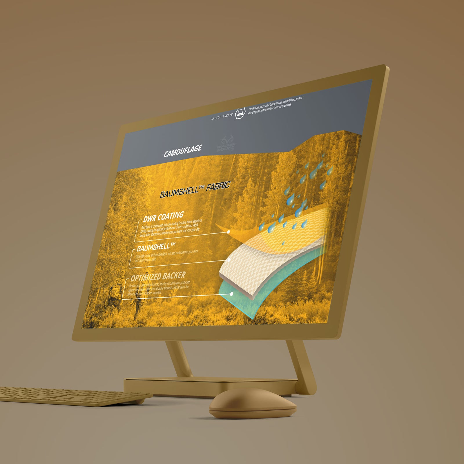 BrowningPacks.com on a desktop monitor