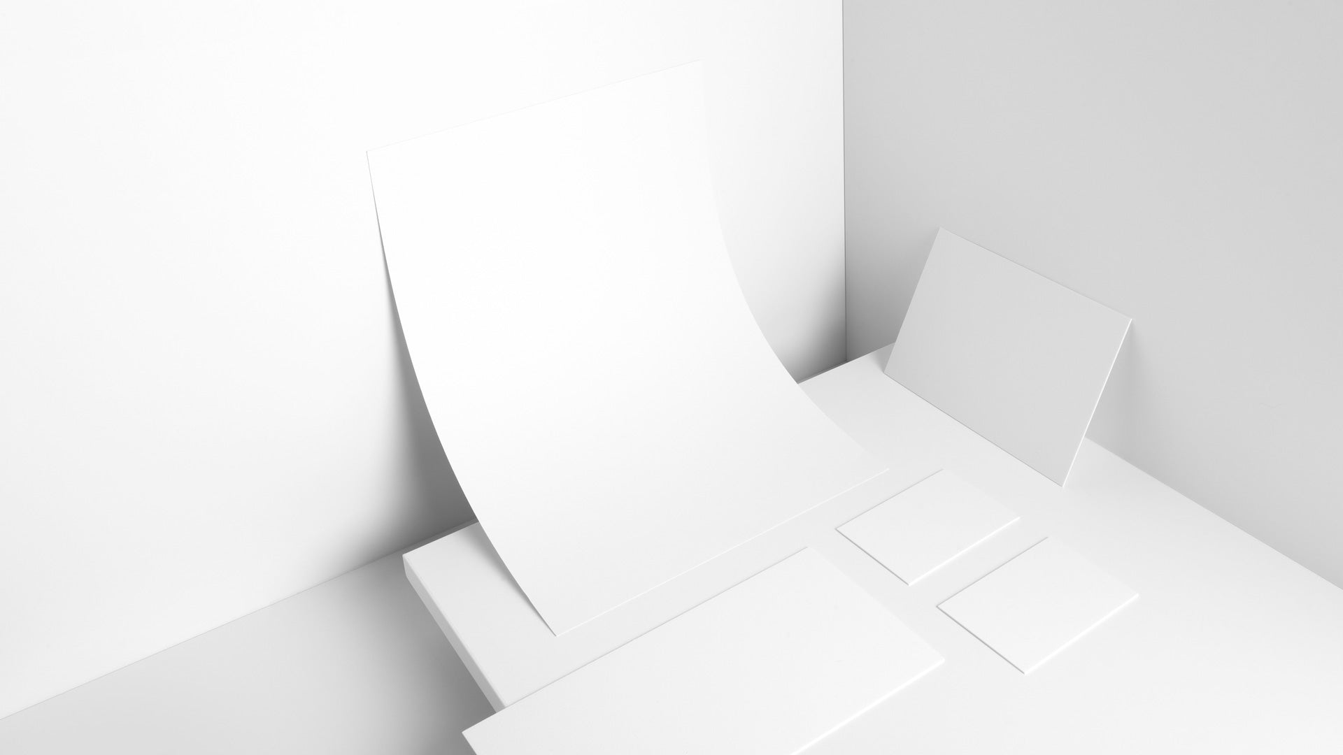 Blank white stationery