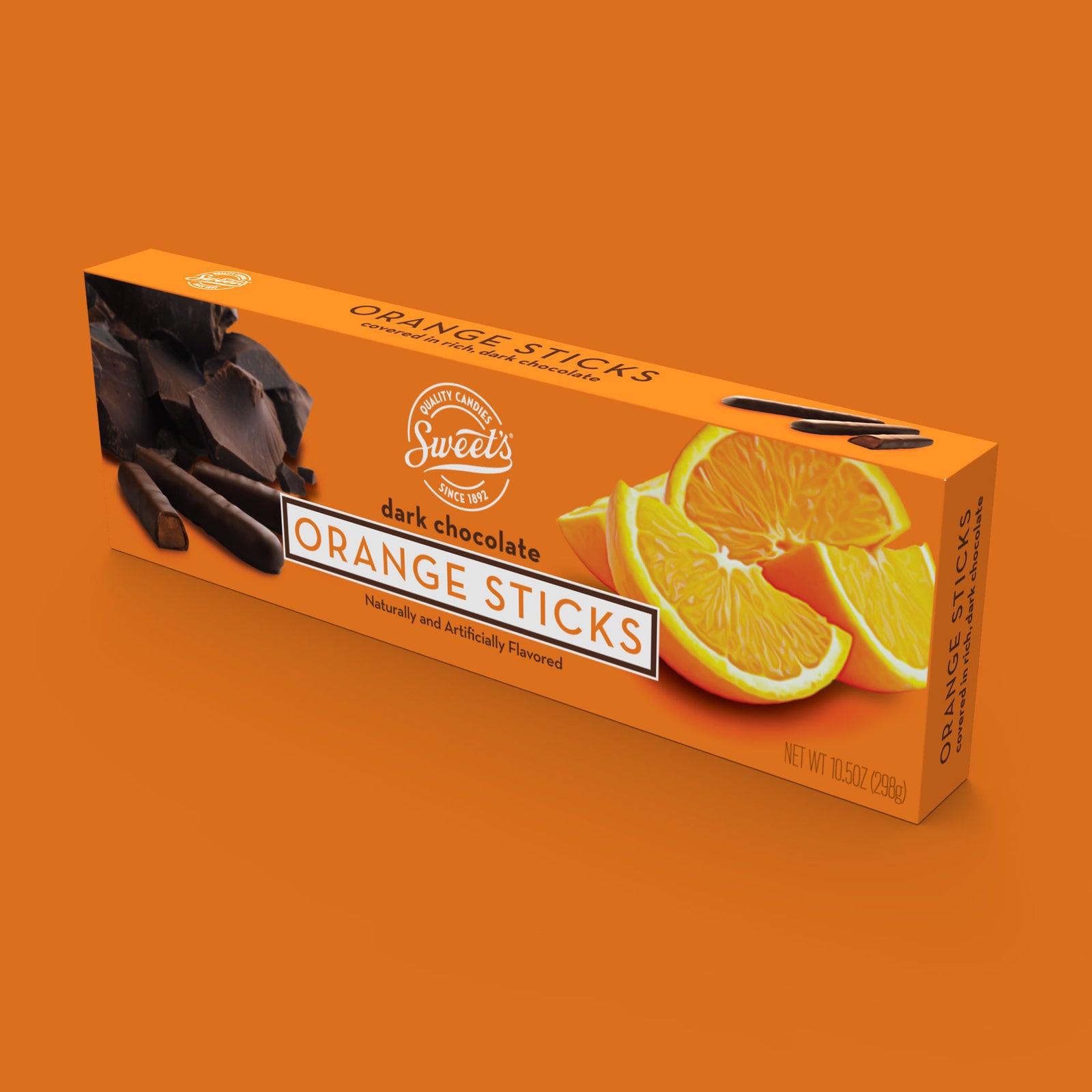 Sweet’s Dark Chocolate Orange Sticks package